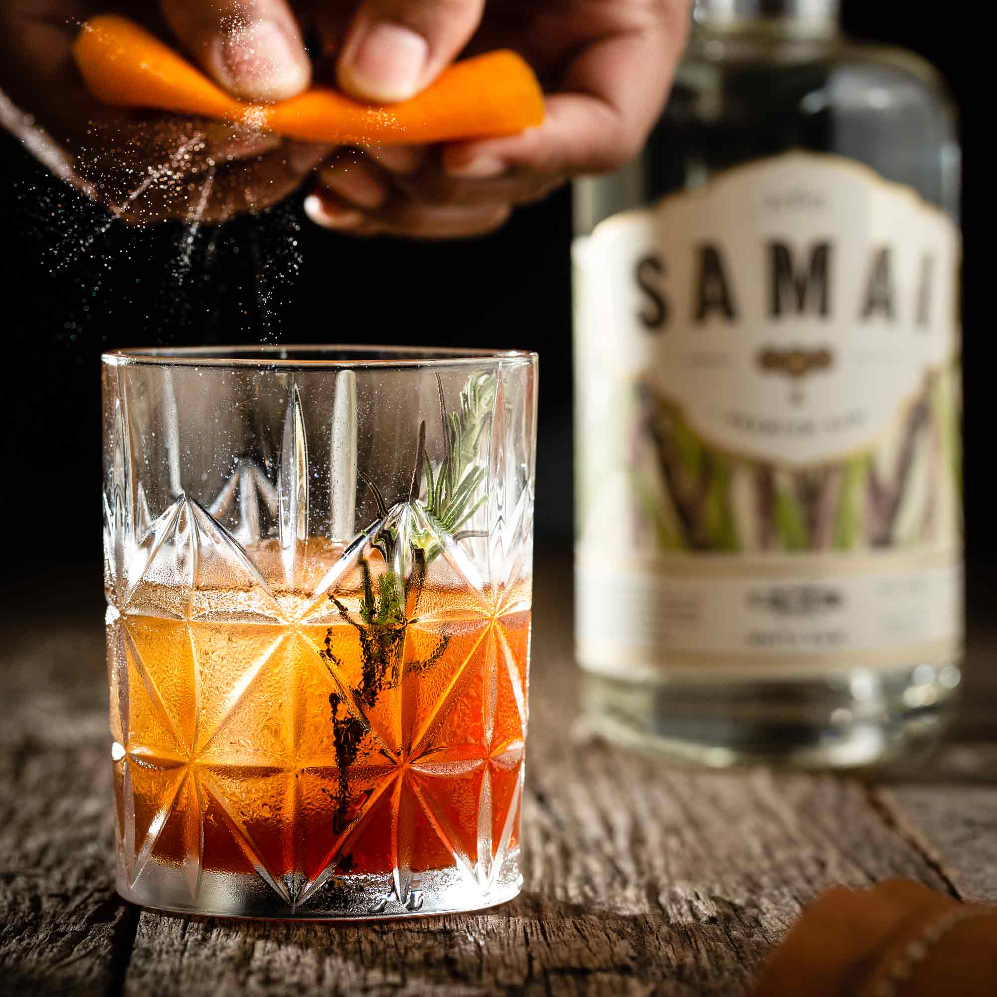 Rozmarýn pomeranč Negroni